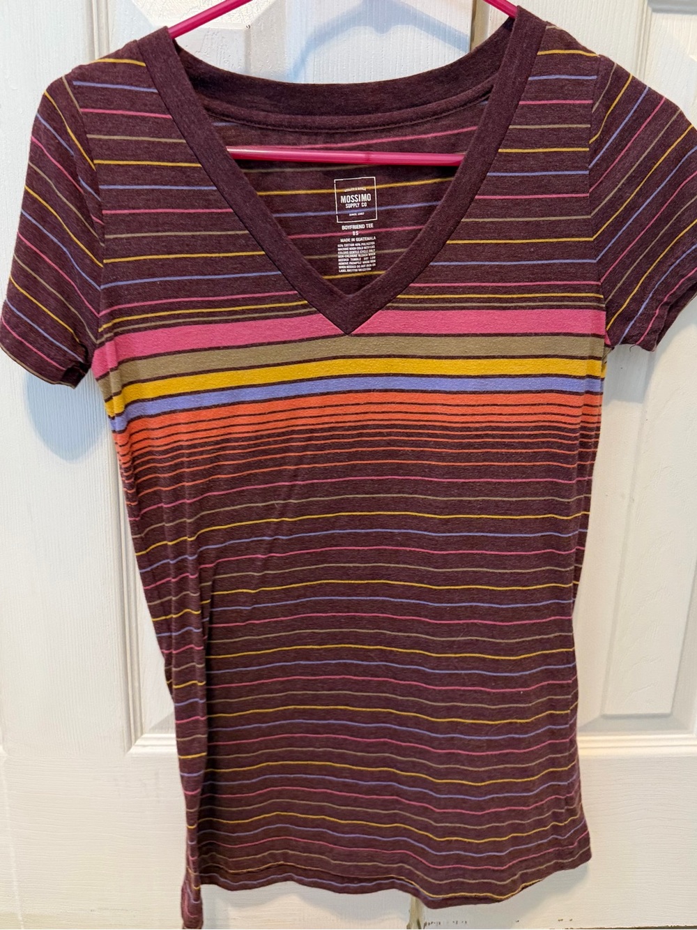Two stripped short sleeves shirts